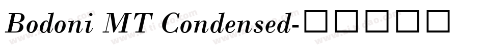 Bodoni MT Condensed字体转换